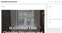 Desktop Screenshot of inchristianlove.com